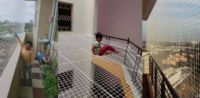 Children Safety Nets for Balconies in Hyderabad | Call 7674073288 for Installation